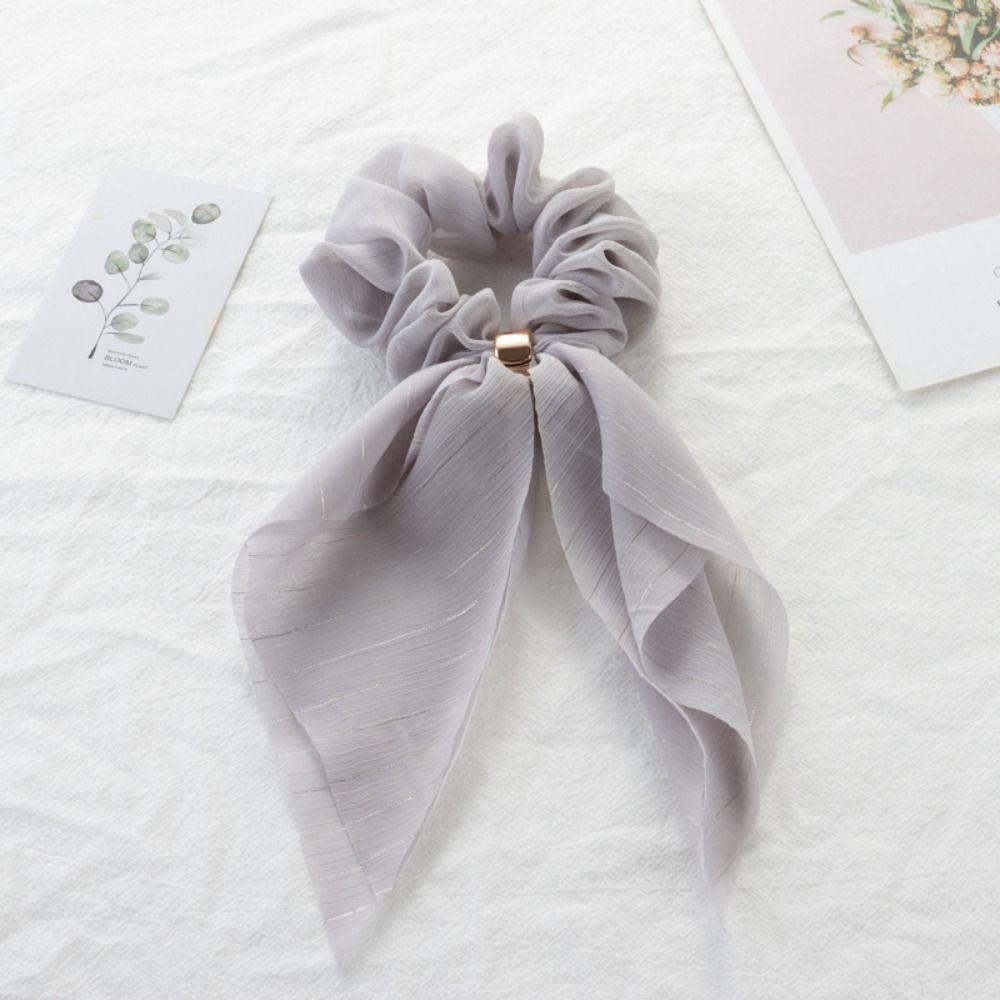 Женские длинные резинки для волос с бантом из ленты для девочек, держатели для хвостиков, повязки на голову из веревки, новые шифоновые кружевные петли для волос