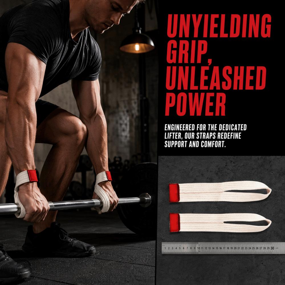 2PCS Reinforced Stitching Lifting Straps Cotton Wrist Wraps Rowing Workouts