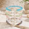 Bohemian Lady Stacking Bracelet With Turquoise Cross And Colorful Crystals For Travel Gift
