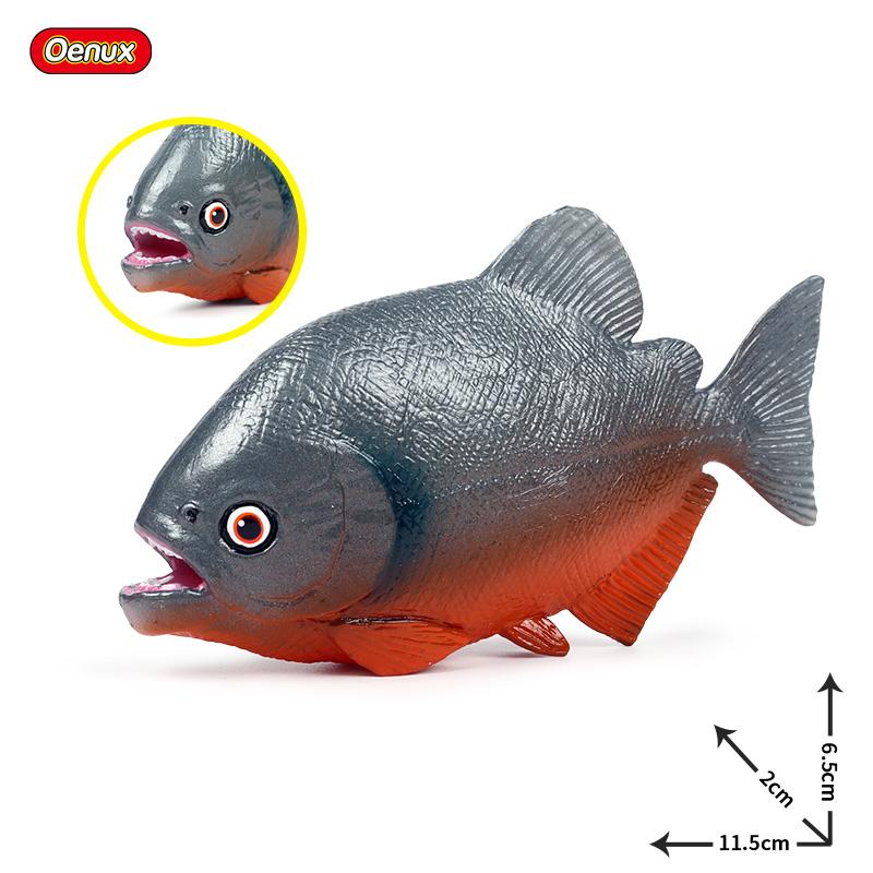 Oenux Модель Морские Животные Фигурки Экшн Океанские Рыбы Парусник Окунь Групер Лосось Фигурки для Аквариума ПВХ Обучающая Детская Игрушка