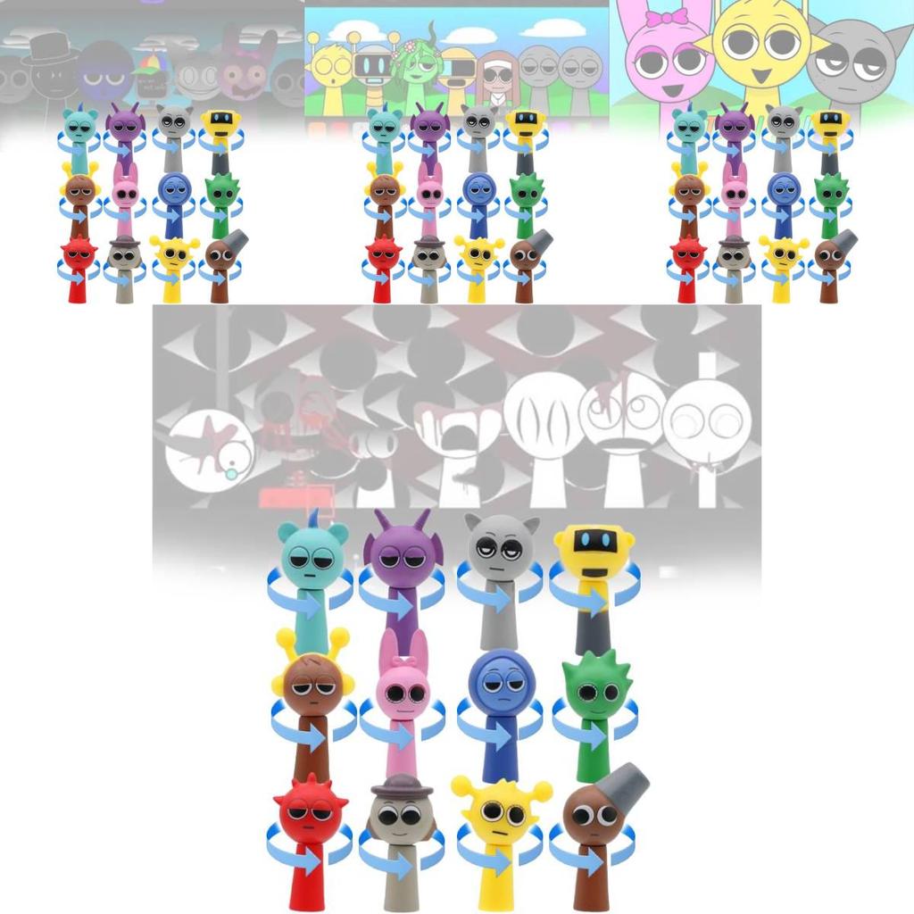 Unique Sprunki Rhythm Box Figurines In Various Colors Perfect For Cake Toppers And Collectibles