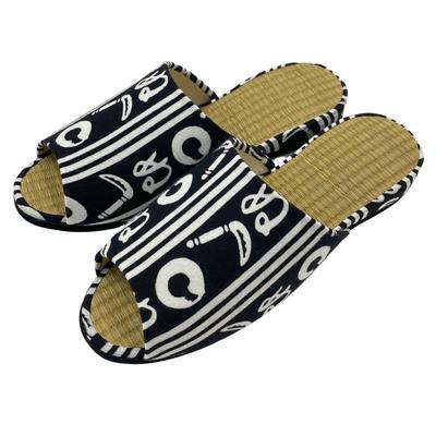 Эдотэн Комнатные Сделано в Японии с тканью из ситника и окрашенным тэнгуи Передняя комната Насиен Окрашено Камавану Размер M Тапочки, Ткань, Отверстие, Обувь, (724),