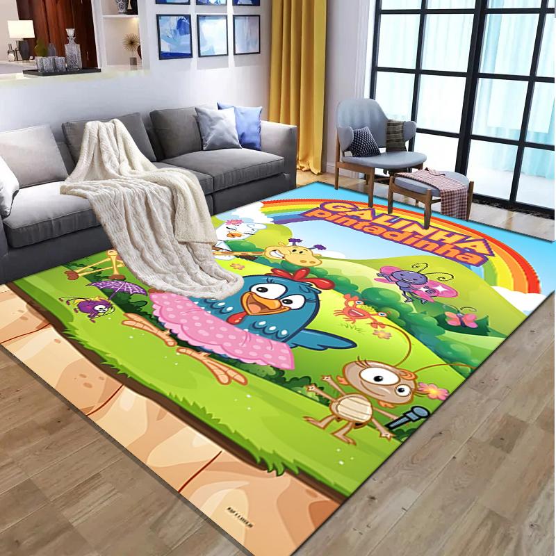 Peppa Pig Pattern Rug, Indoor/Outdoor Mat, for Picnic, Gameroom, Bedroom, Office, Living Room, Home Decor Carpet, Birthday Gift