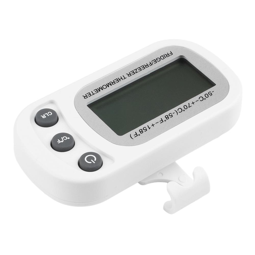 Термометр для холодильника с крючком, влагозащищенный, для холодильника, морозильника, электрический цифровой термометр, монитор температуры, ЖК-дисплей