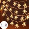 Christmas Lights Fairy Lights Snowflake String Light Battery Operated Snowflake for Bedroom Garden Wedding Birthday Decoration