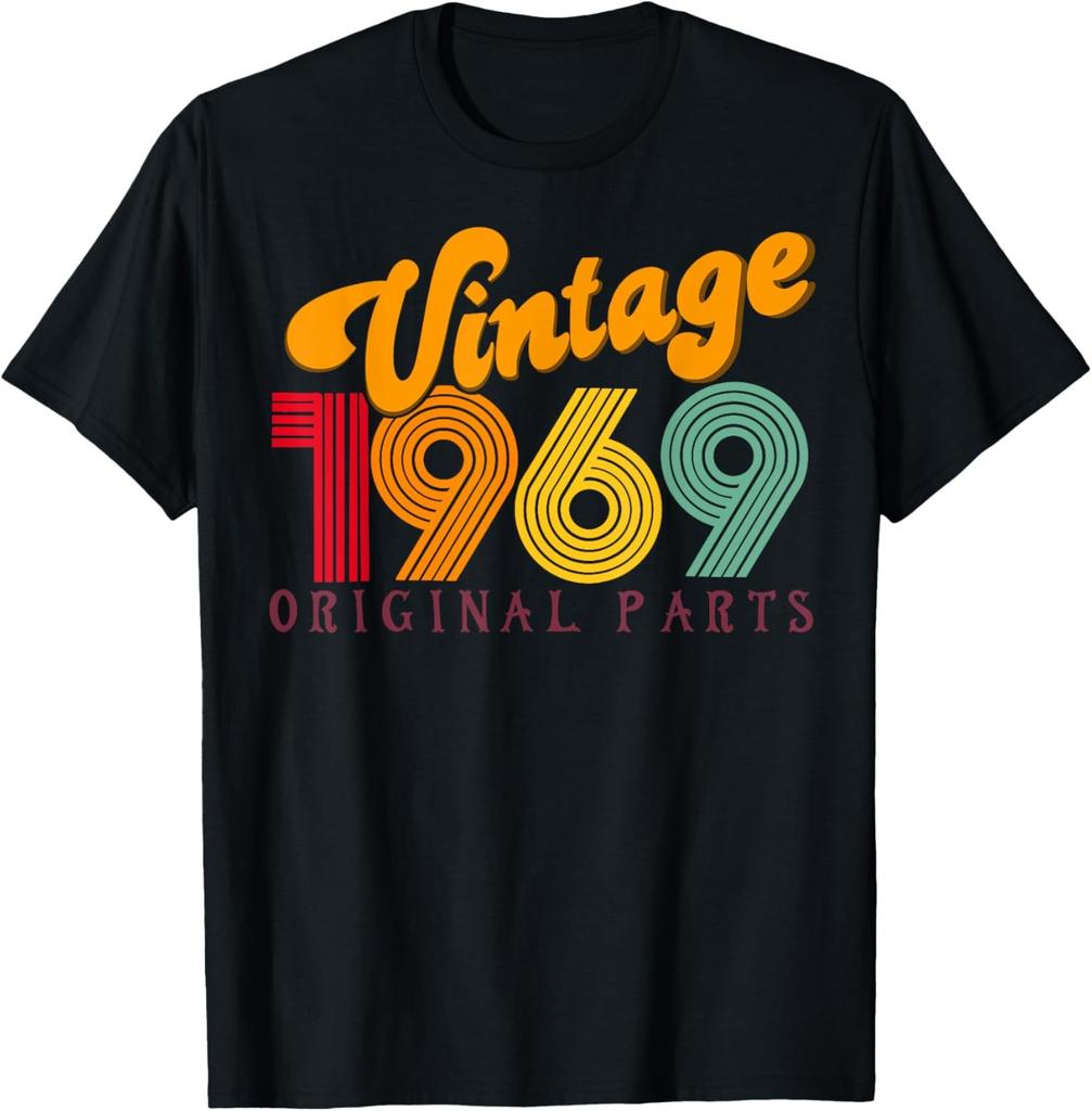 Vintage Made in 1969 T-Shirt Custom Printed Graphic T Shirts Short Sleeve  Casual Streetwear Summer Tops