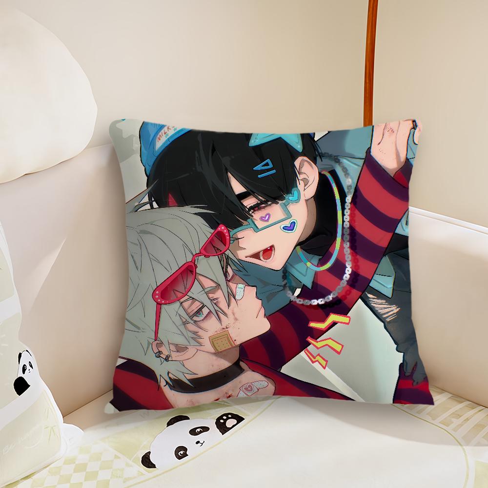 AQlien SStage Cute cushion cover Pillow Case Plush Fabric Soft Double Sided Print Sofa Cushion Cover Throw Pillow Covers