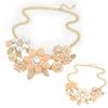 Fashion Women's Resin Flower Chain Pendant Choker Bib Statement Collar Necklace