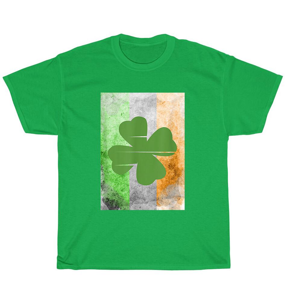 NEW Irish Flag Shamrock Clover Saint Patrick Day T-Shirt Unisex Funny Tee Gift