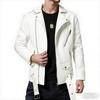 Autumn Winter Casual Men's PU Leather Jacket Fashion Slim Fit Turn Down Collar Moto Biker Coat Trendy Men's Outerwear