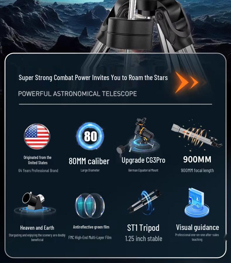 Celestron CG3Pro 80900 80DX Обновление: Профессиональный телескоп для глубокого космоса и планет
