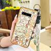 Anti-knock Lanyard Phone Case For Samsung Galaxy S10 5G/SM-G977N Dirt-resistant Anti-dust Soft Case Wristband Silicone