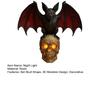 Gothic Bat Skull Wall Lamp 3D Skeleton Design Halloween Night Light Spooky Ambiance Light Horror Gift