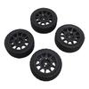 4PCS RC Rally Tires Fit for Tamiya TT01 XV02 70mm 1:10 Scale Plastic Nylon RC Car Wheel Hub Tire Black
