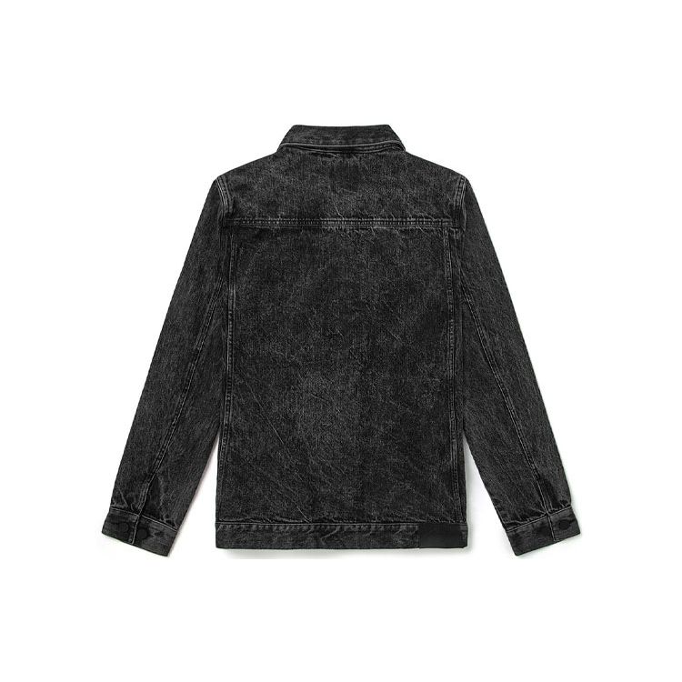 Vans Джинсовая куртка с вышитым логотипом на одной пуговице, мужские куртки темно-серого цвета VN0A5DYPBLK