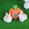 Miniature Rabbit Garden Ornaments - Cute, Realistic Resin Decoration for Creative Landscaping