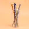19Cm Long Round Head Glass Straw Eco Friendly Reusable Drinking Straws For Milkshake Smoothies Cocktails Bar Home Accessories