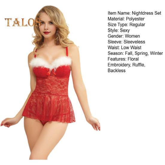 2 шт./комплект женские ночные рубашки трусики комплект прозрачные кружева цветочная вышивка оборки пэчворк А-силуэт без рукавов спинки пижамы для медового месяца стринги