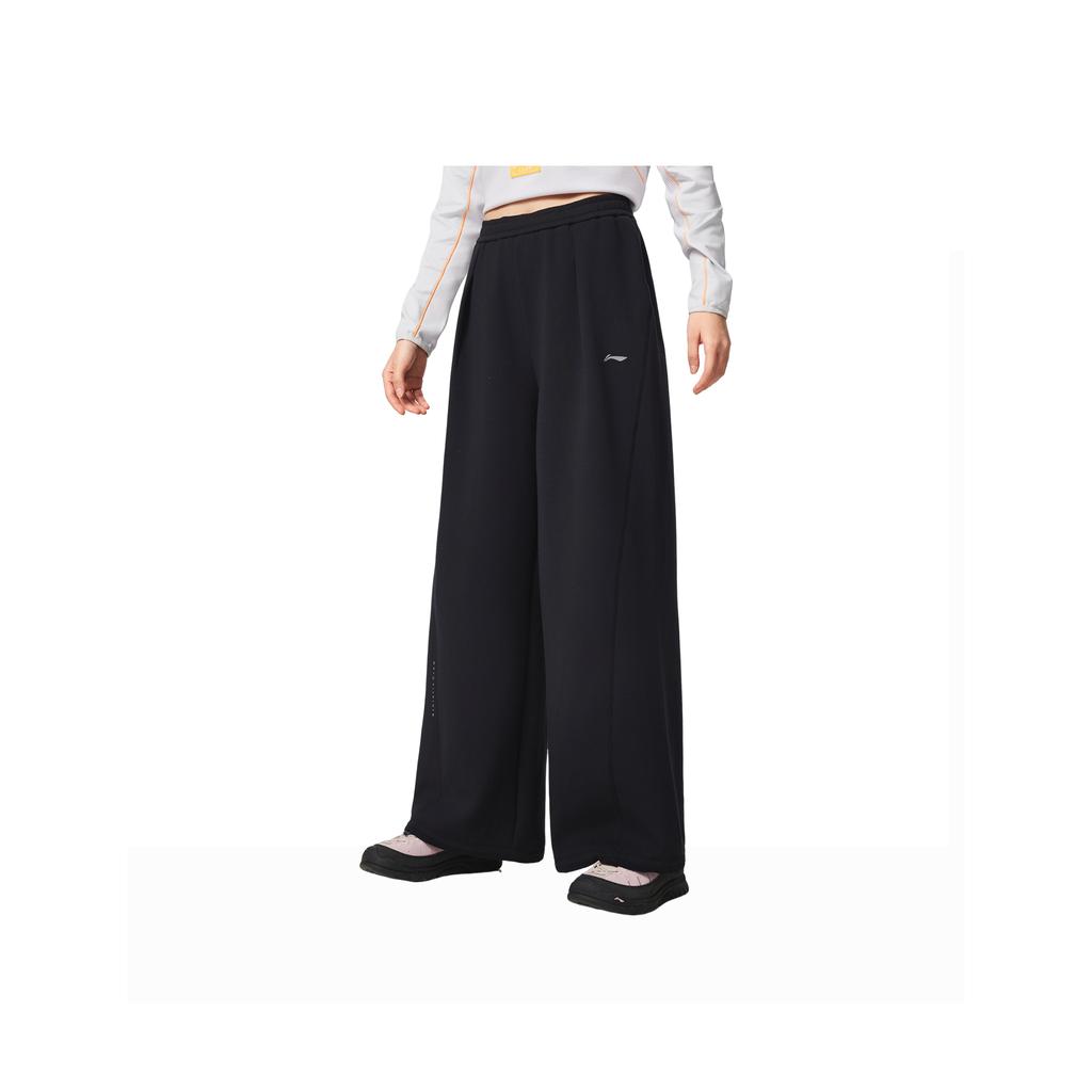 Li Ning Fitness Series Logo Embroidered Comfortable Casual Pants Women Pants AKLV966-4