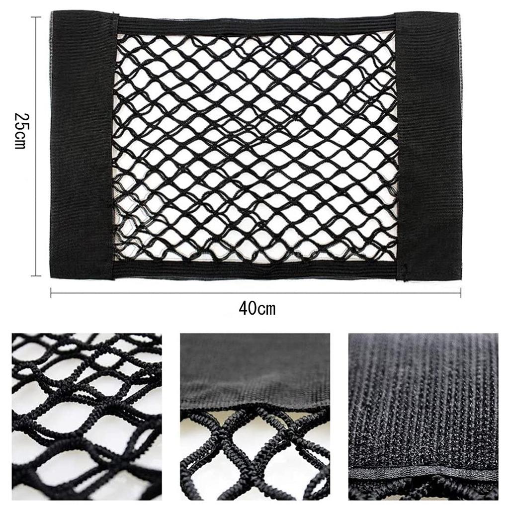 YFFSFDC Car Storage Set of 40cm X Car Mesh Highly Velcro Car Seat Storage Bags Pockets, 2, 25cm, Pockets, Stretchy,