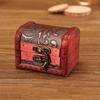 Wooden Box Vintage Style Floral Craft Old Memory Touch Jewelry Storage Wooden Treasure Case for Collection