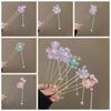 Exquisite Flowers Pearl Tassel Hairpin Fashion Flower Headdress Ancient Style Hair Stick  Hanfu