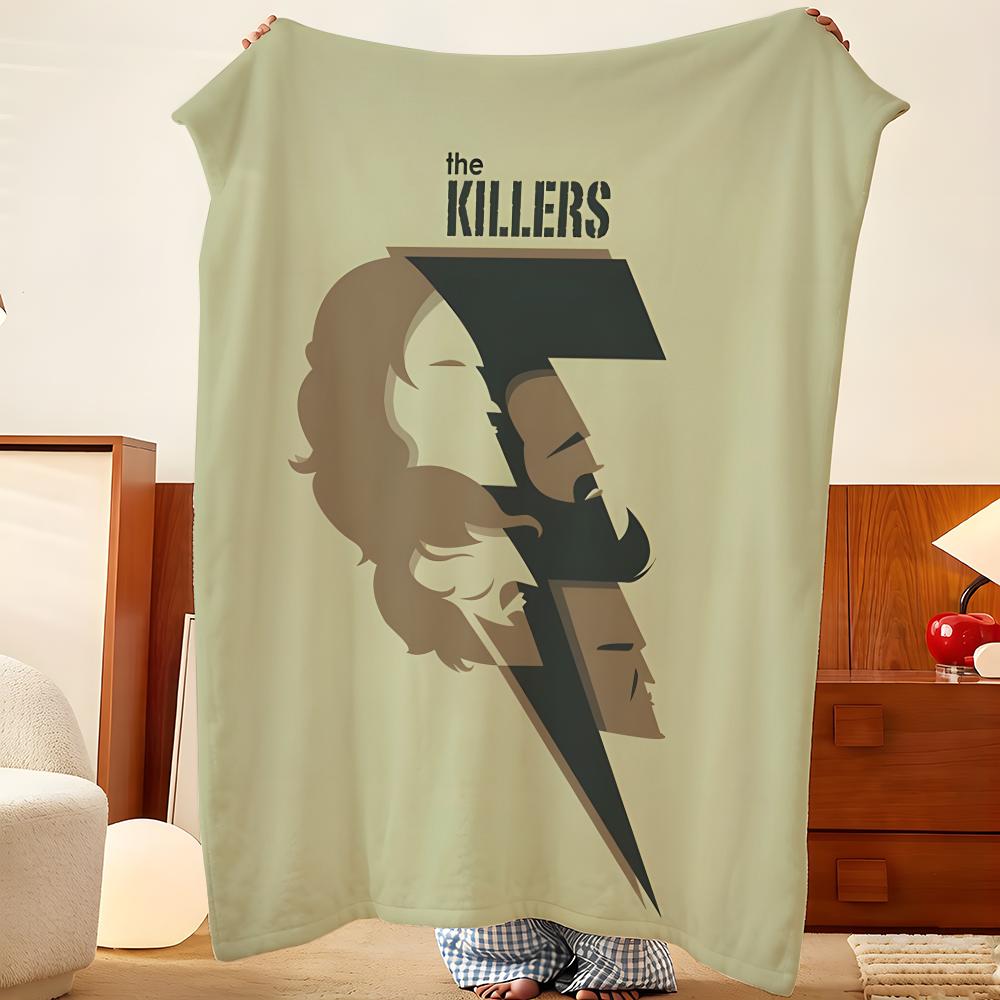 Музыкальная Т-рубадка The K-Killers Бросок Фланелевое одеяло-плед, Легкое Уютное, Прочное Стираемое милое Крутое