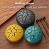Steel Tongue Drum 3 Inch 6 Notes Percussion Instrument Balmy Drum with Drum Mallets for Meditation Yoga Beginners Majors Family
