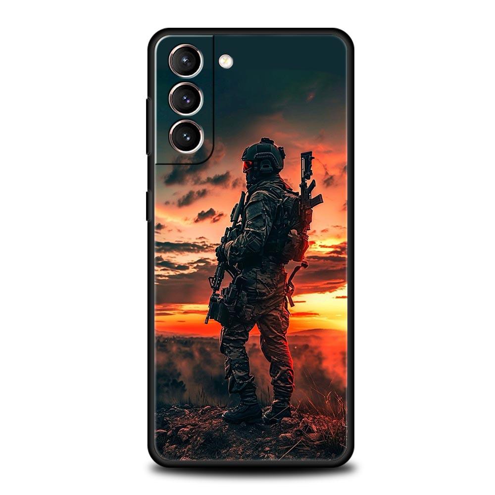 Чехол для телефона Спецназ Армии Военный Для Samsung Galaxy S25 S24 S23 S22 S20 Ultra S21 FE 5G S10 Plus S10E Мягкий ТПУ Чехол