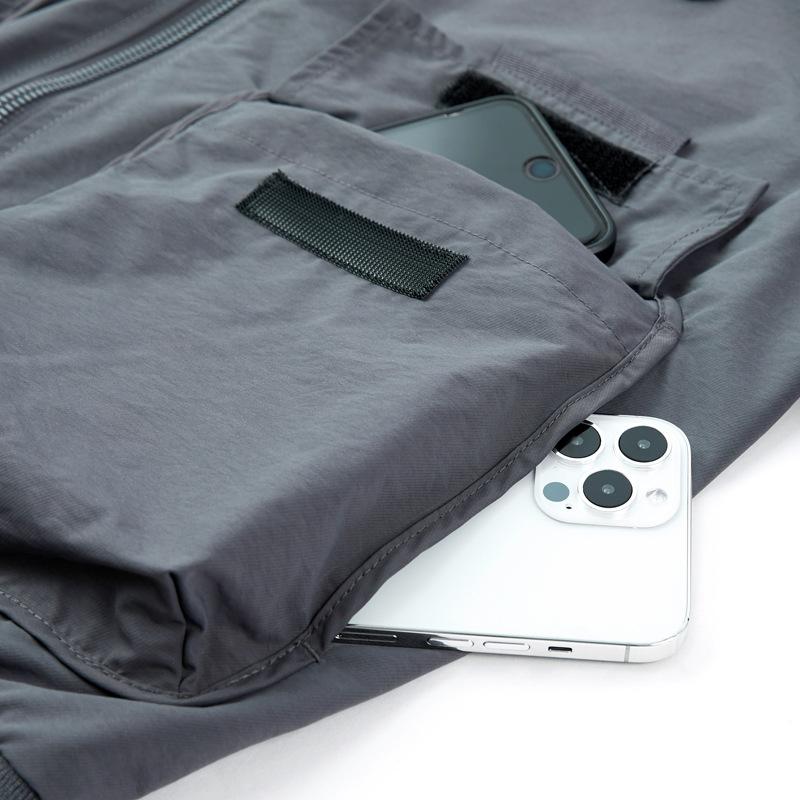 Jacket Men's Thin Spring and Autumn New Large Size Multi-Pocket Baseball Suit Pilot Men's Jacket Top