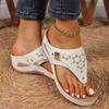 Fashion Lightweight Hollow Out Thick Sole Flip Flops Women Plus Size Clip Toe Wedge Slippers Woman Vintage Non Slip Summer Sandals Mujer