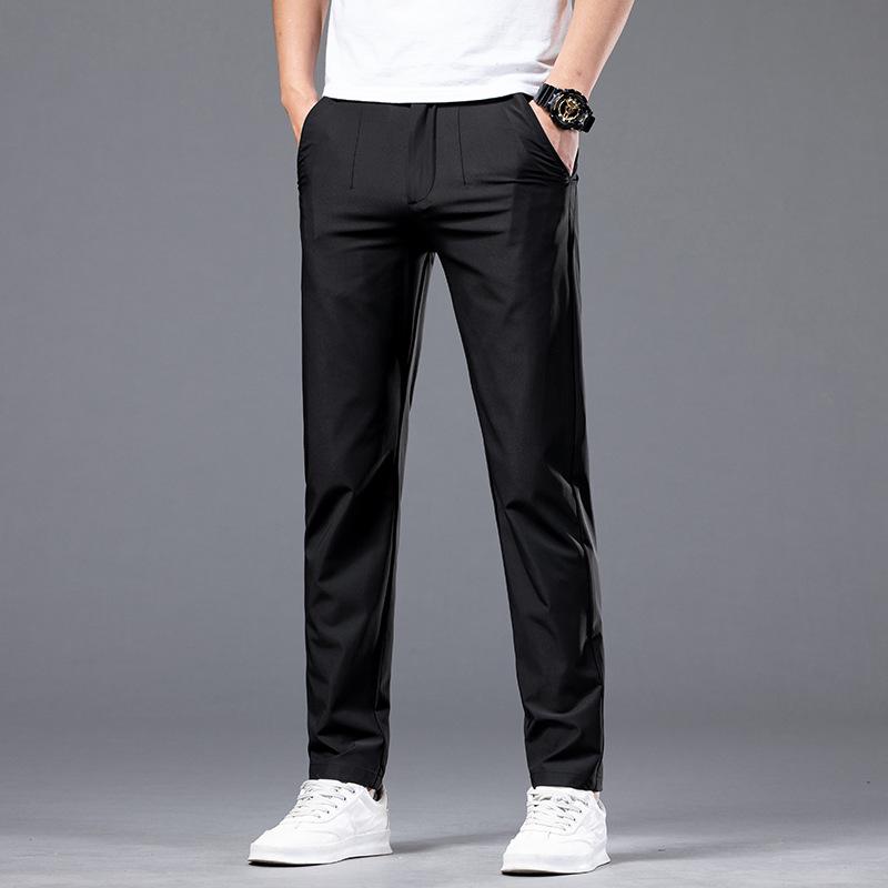 Мужские повседневные мягкие дышащие прямые брюки — свободные и удобные для бизнеса или отдыха