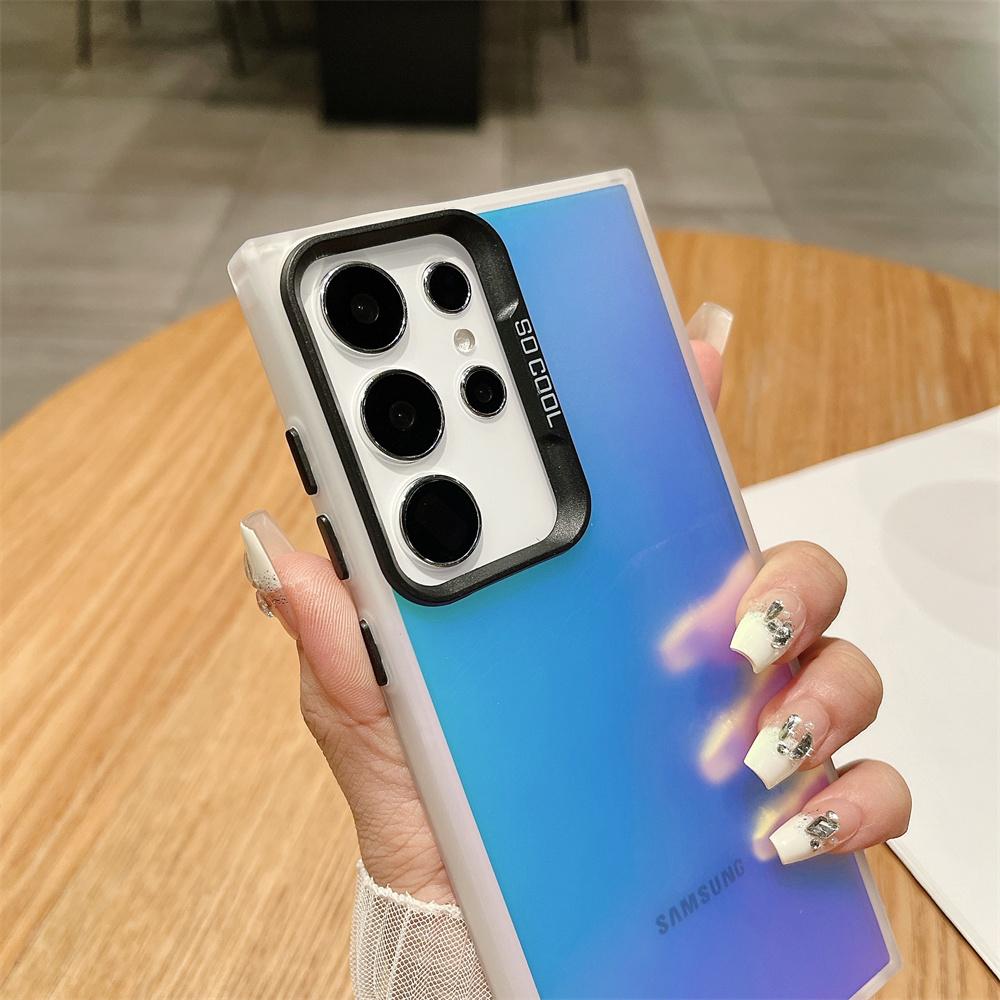 Светоотражающий матовый чехол для Samsung S23 S22 S21 Plus Ultra S20 FE A51 A71 A72 A52 A22 A73 A53 A13 A23 A54 A34 A24 A14 Note20 Чехол