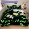Набор пододеяльников Rick_and_Morty из 3 предметов (1 пододеяльник + 2 наволочки, без наполнителя) - Уютное и дышащее украшение для спальни yy251104029