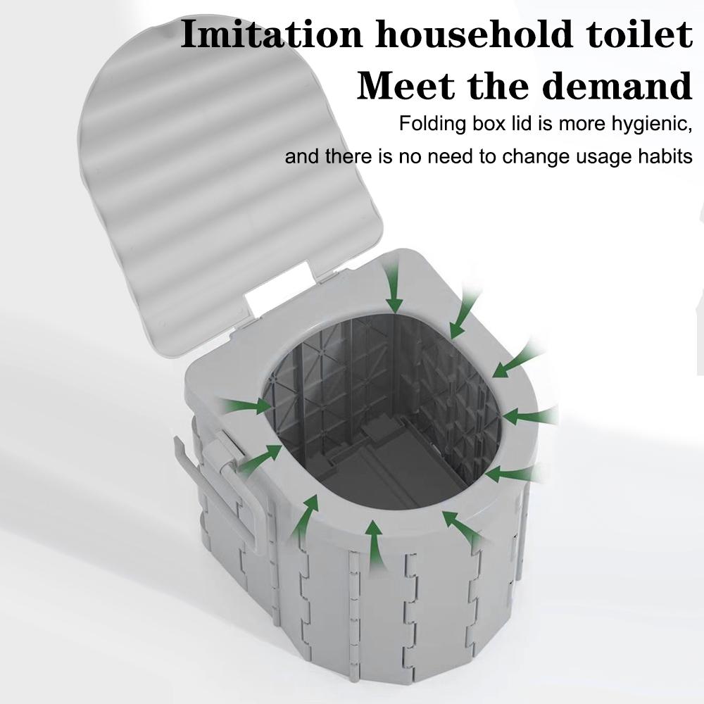 Автомобильные складные туалеты, портативный походный туалет, аварийный туалет, складной туалет с крышкой, дорожное ведро, сиденье для унитаза