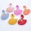 6 шт., плюшевые аппликации в виде лебедя, скрапбукинг, сделай сам, наклейки, нашивки с плоской задней частью, украшения, аксессуары