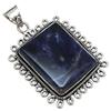 Pendant Sodalite Gemstone Handmade Mother'Day Gift Silver Jewelry 2"
