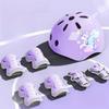 Защитное снаряжение для детей Шлем Налокотники Наколенники для девочек возрастом 3 4 5 6 7 8 9 10 11 12 лет Мальчик Подходит для катания на роликах и катания на лыжах