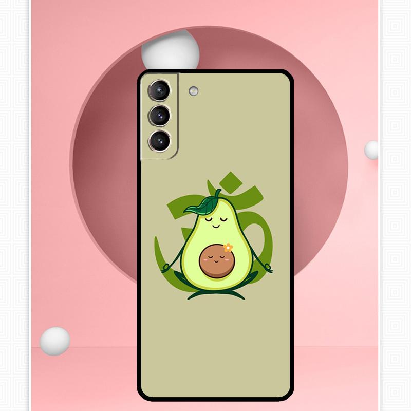 Чехол с забавным узором Avocado Yoga для Samsung Galaxy S24 S23 Ultra S22 S20 FE S21 FE Note 10 20 S8 S9 S10 Plus