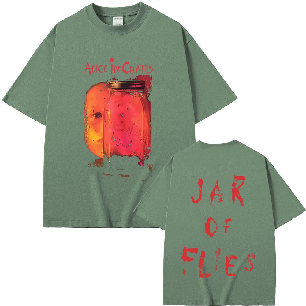 Rock Band Alice in Chains Jar of Flies Album Graphic Tshirt Unisex Women Gothic Punk Pop Music Streetwear Male Fashion T Shirts