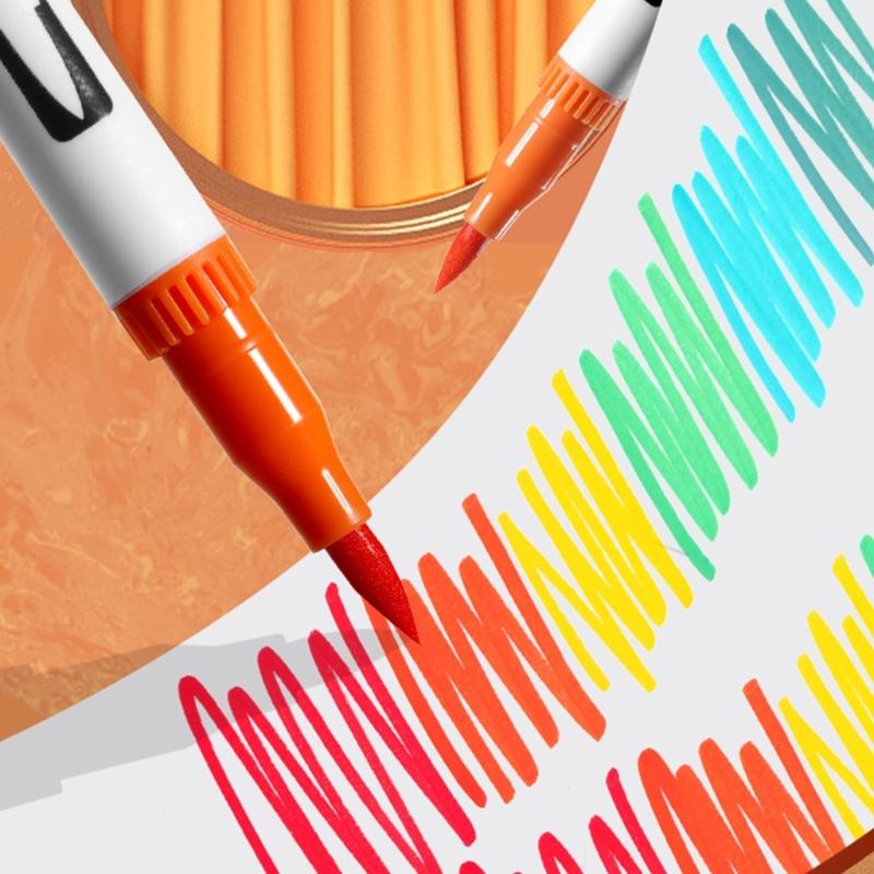 60/72/80/100 Цветов Акриловая Ручка Акриловый Маркер Ручка для Рисования Двойной Наконечник Кисть для Поделок Росписи Камней Стекла