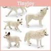 Набор реалистичных моделей арктического волка, включающий пять уникальных дизайнов для коллекционеров и декора