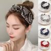 Mno Women's Hair Accessories Fashion Paisley Pattern Wide Bandana Style Turban Wide Headband