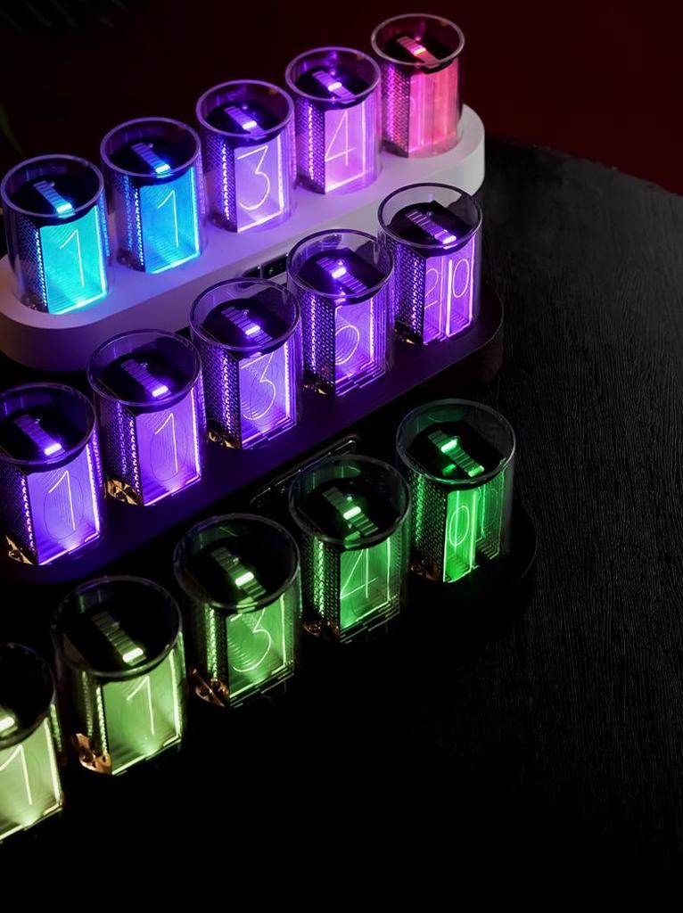Часы с RGB-индикаторами Nixie: Креативное цифровое настольное украшение и Хит продаж
