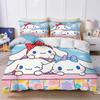 Cinnamoroll Sanrio 3D Детский Комплект Постельного Белья Пододеяльник Комплекты Комфорт Подходит Для Детей И Взрослых Милый Набивной Мультфильм
