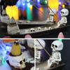 Skull Boat Incense Holder Gothic Incense Holder Creative Skeleton Statue Incense Stand Decorative Resin for Bedroom Living Room