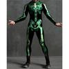 Men Women 3D Colorful Skeleton Bodysuit Cyber Punk Jumpsuit Halloween Party Carnival Cosplay Costume Performance Romper Zentai