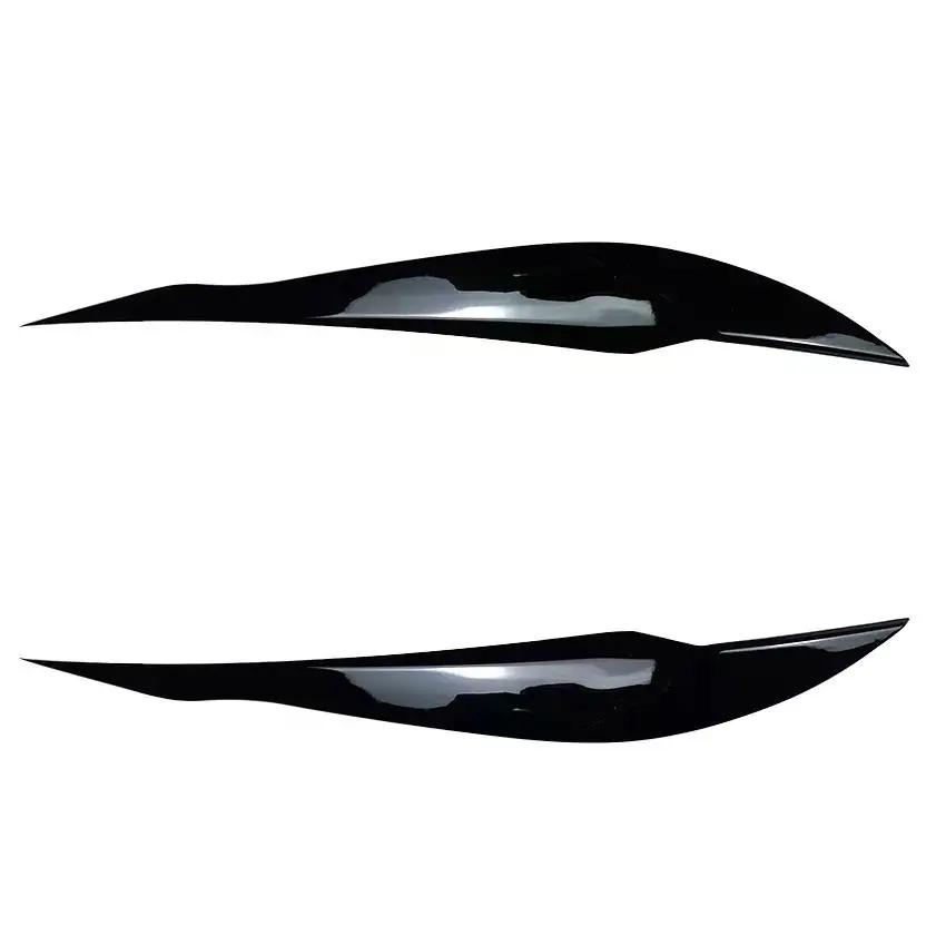 2pcs Car Headlight Eye Lid Covers ABS Carbon Headlight Lamp Eyebrows Trim Stickers for BMW 3 Series F30 F31 318i 320i 2012-2018