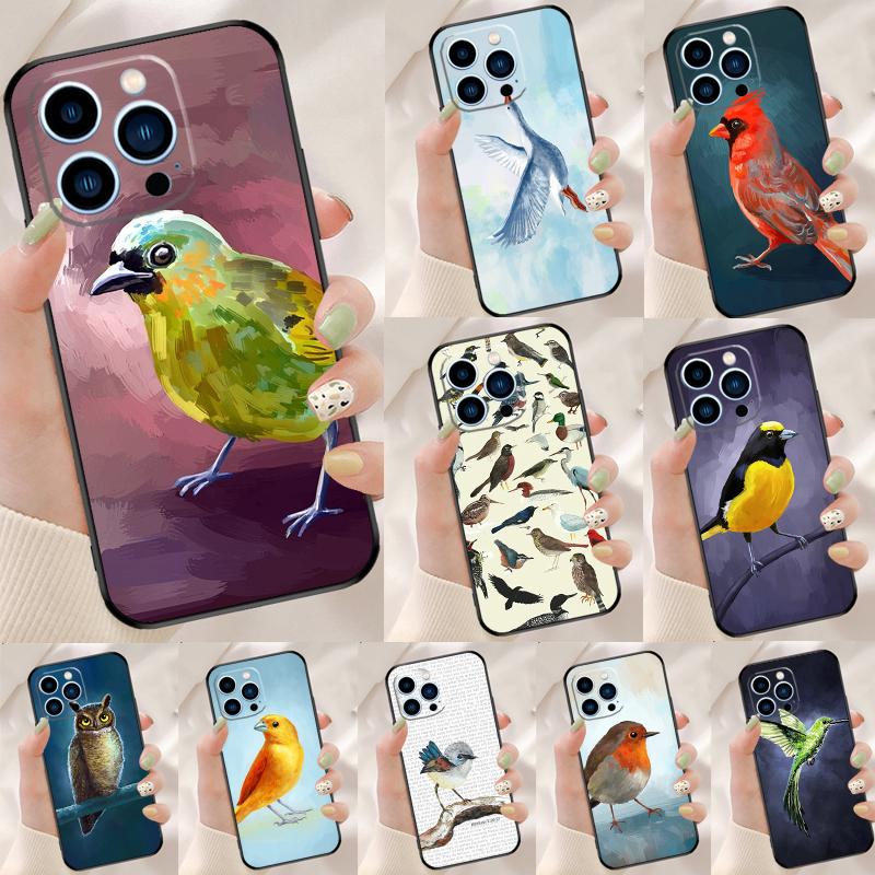 Милые птицы Колибри Чехол для телефона Для iPhone 17 Pro Max 17 Air 16E 13 12 Mini 14 15 Plus 11 16 Pro Max Задняя крышка