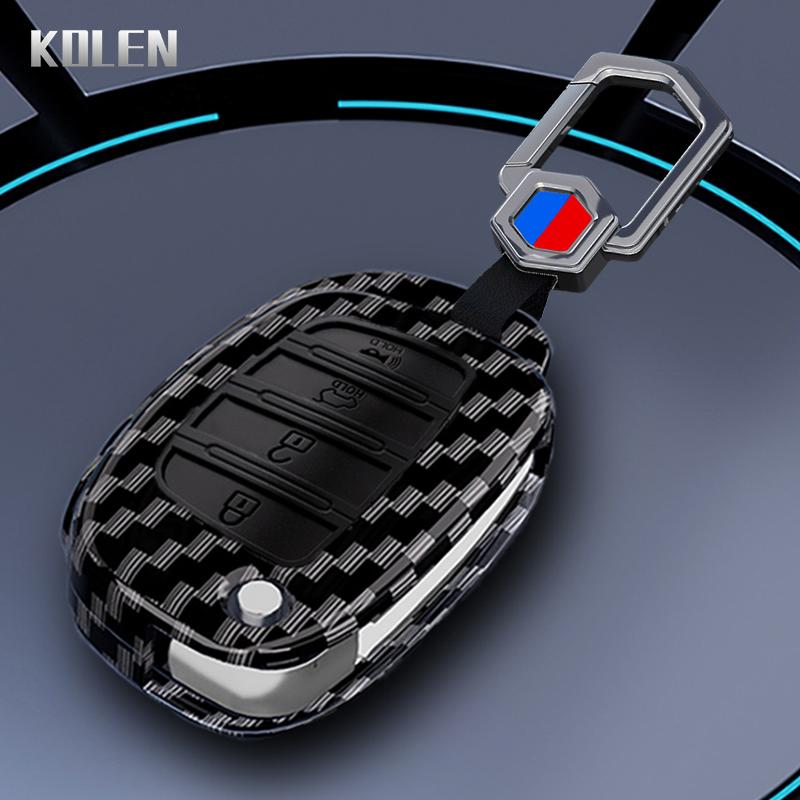 Чехол-футляр для автомобильного ключа в стиле ABS Carbon Fiber для Hyundai Solaris Creta Ix25 Kona Tucson Santa Fe Sonata Elantra Ix35 I20 Hb20 Ix45
